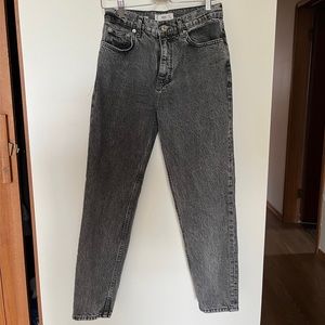 MANGO Faded Black Mom Jeans